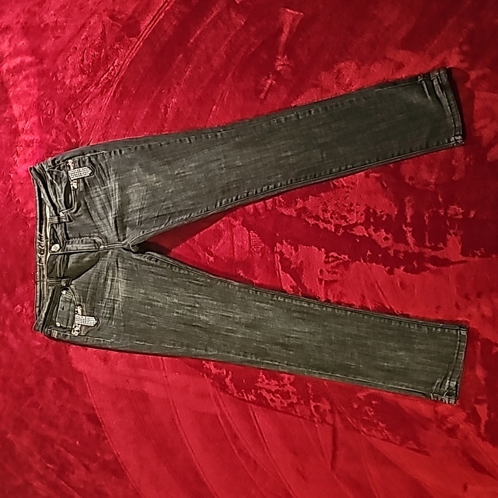 Woman's, LA Idol USA Jeans., size 13, color blue with leopard highlights